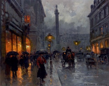  vendome Pintura - CE coloca Vendome bajo la lluvia parisina